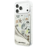 Karl Lagerfeld iPhone 17 Pro Max/iPhone 18 Pro Max Skal Liquid Glitter Beach Beige
