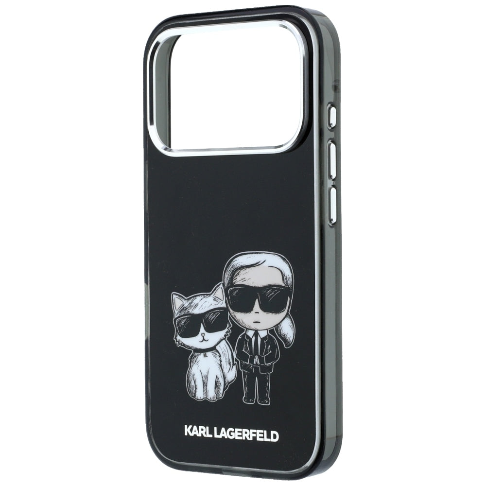 Karl Lagerfeld iPhone 17 Pro/iPhone 18 Pro Skal Karl & Choupette Sketch Svart