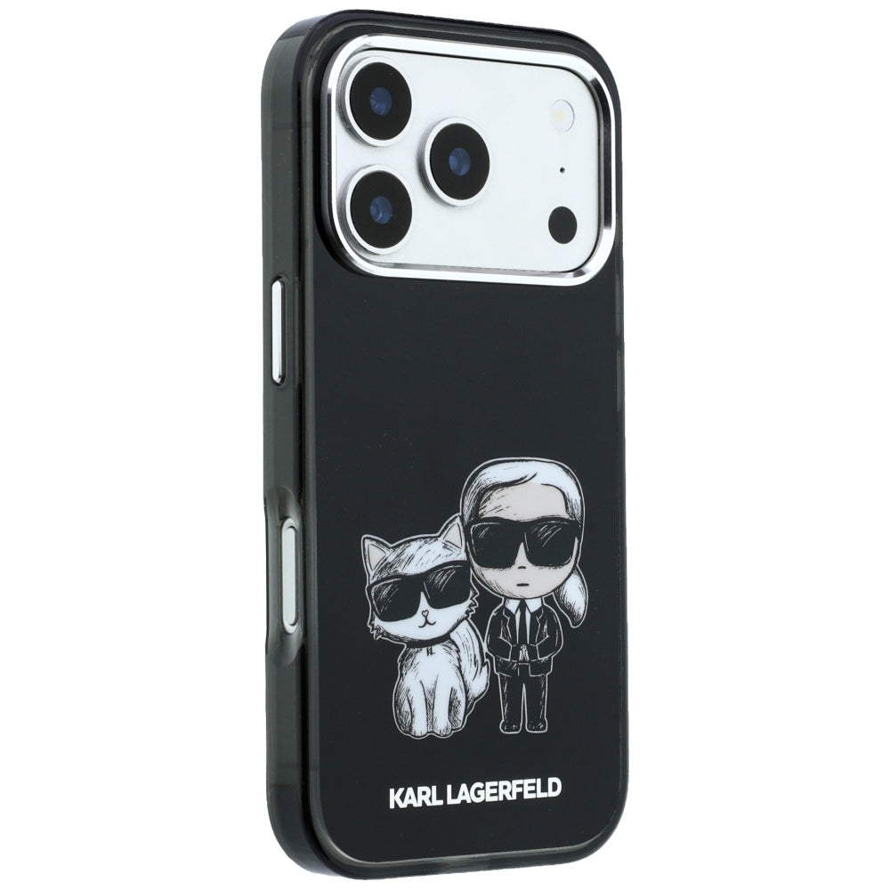 Karl Lagerfeld iPhone 17 Pro Max/iPhone 18 Pro Max Skal Karl & Choupette Sketch Svart