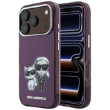 Karl Lagerfeld iPhone 17 Pro/iPhone 18 Pro Skal Karl & Choupette Sketch Burgundy