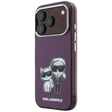 Karl Lagerfeld iPhone 17 Pro/iPhone 18 Pro Skal Karl & Choupette Sketch Burgundy