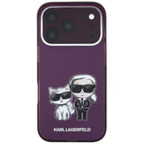Karl Lagerfeld iPhone 17 Pro/iPhone 18 Pro Skal Karl & Choupette Sketch Burgundy