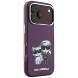 Karl Lagerfeld iPhone 17 Pro/iPhone 18 Pro Skal Karl & Choupette Sketch Burgundy