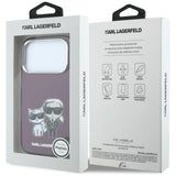 Karl Lagerfeld iPhone 17 Pro/iPhone 18 Pro Skal Karl & Choupette Sketch Burgundy