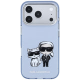 Karl Lagerfeld iPhone 17 Pro/iPhone 18 Pro Skal Karl & Choupette Sketch Blå