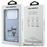 Karl Lagerfeld iPhone 17 Pro/iPhone 18 Pro Skal Karl & Choupette Sketch Blå