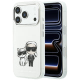 Karl Lagerfeld iPhone 17 Pro/iPhone 18 Pro Skal Karl & Choupette Sketch Beige