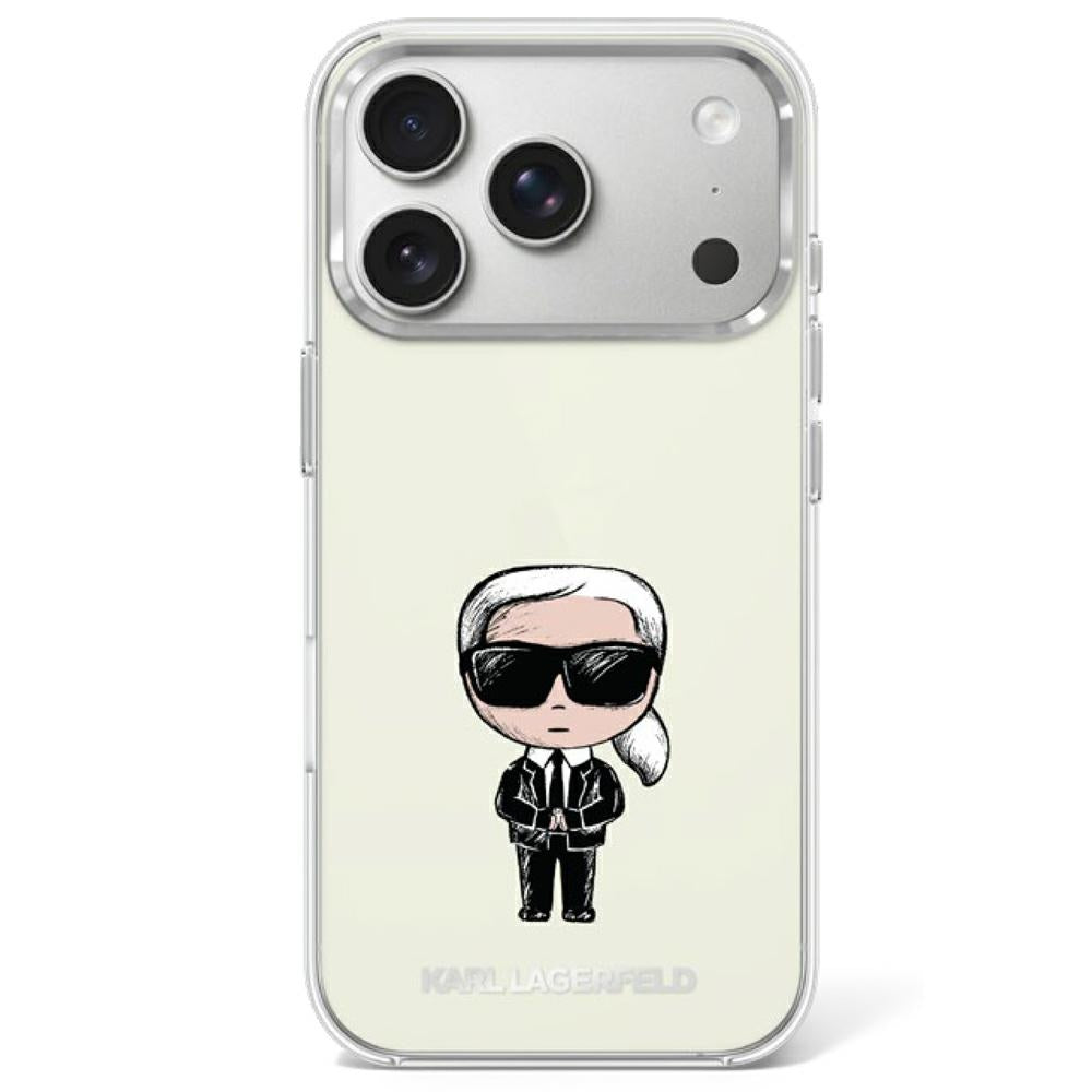 Karl Lagerfeld iPhone 17 Pro/iPhone 18 Pro Skal Ikonik Sketch Beige