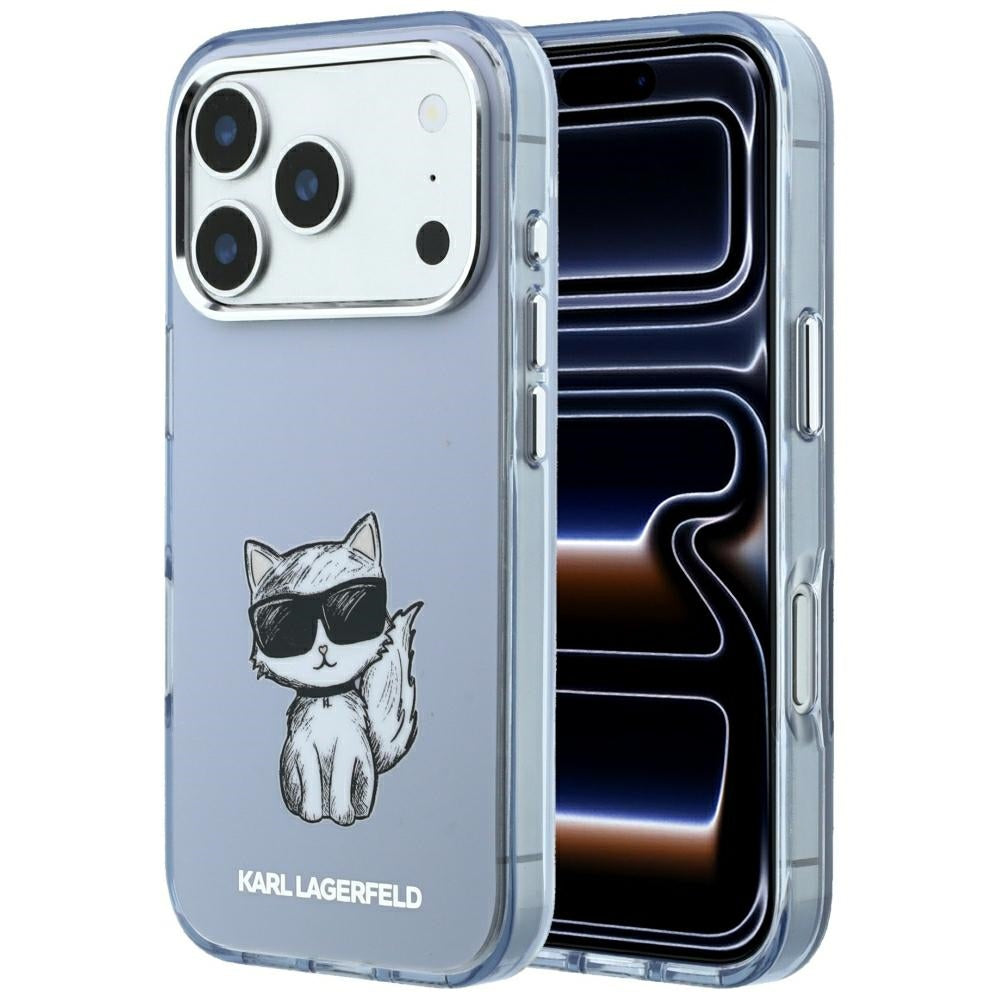 Karl Lagerfeld iPhone 17 Pro/iPhone 18 Pro Skal Choupette Sketch Blå