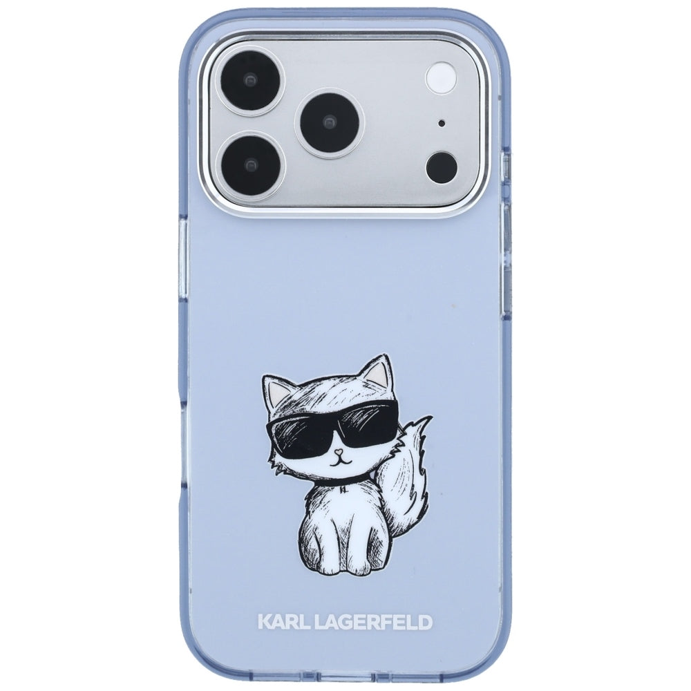 Karl Lagerfeld iPhone 17 Pro/iPhone 18 Pro Skal Choupette Sketch Blå