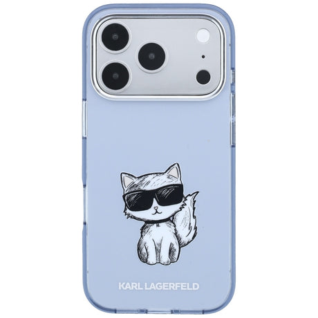 Karl Lagerfeld iPhone 17 Pro Max/iPhone 18 Pro Max Skal Choupette Sketch Blå