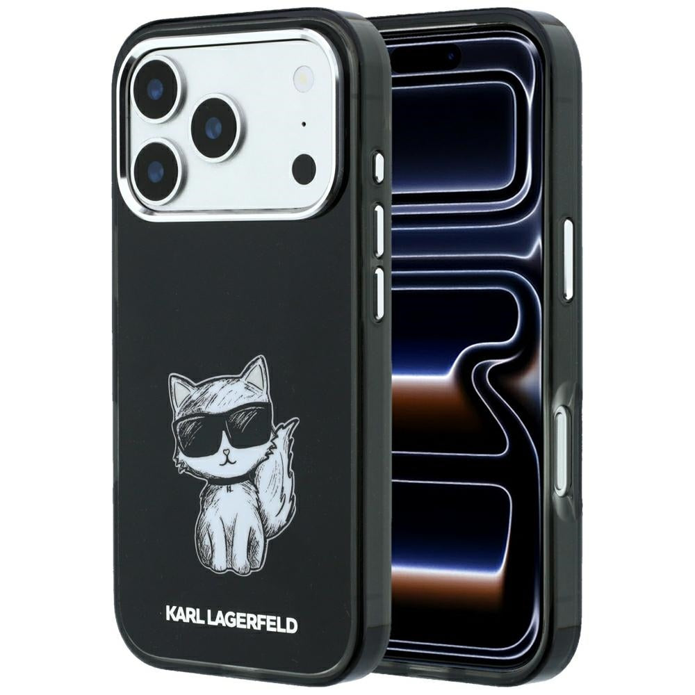 Karl Lagerfeld iPhone 17 Pro/iPhone 18 Pro Skal Choupette Sketch Svart