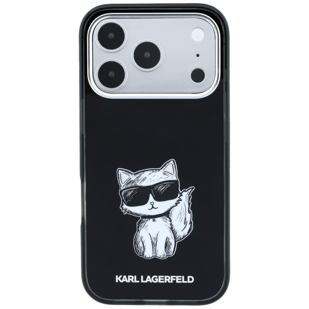 Karl Lagerfeld iPhone 17 Pro/iPhone 18 Pro Skal Choupette Sketch Svart