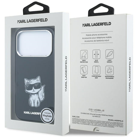 Karl Lagerfeld iPhone 17 Pro/iPhone 18 Pro Skal Choupette Sketch Svart