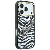 Karl Lagerfeld iPhone 17 Pro/iPhone 18 Pro Skal Zebra Glitter Guld
