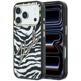 Karl Lagerfeld iPhone 17 Pro Max/iPhone 18 Pro Max Skal Zebra Glitter Guld