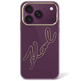 Karl Lagerfeld iPhone 17 Pro Max/iPhone 18 Pro Max Skal Big Signature Burgundy