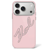 Karl Lagerfeld iPhone 17 Pro/iPhone 18 Pro Skal Big Signature Rosa