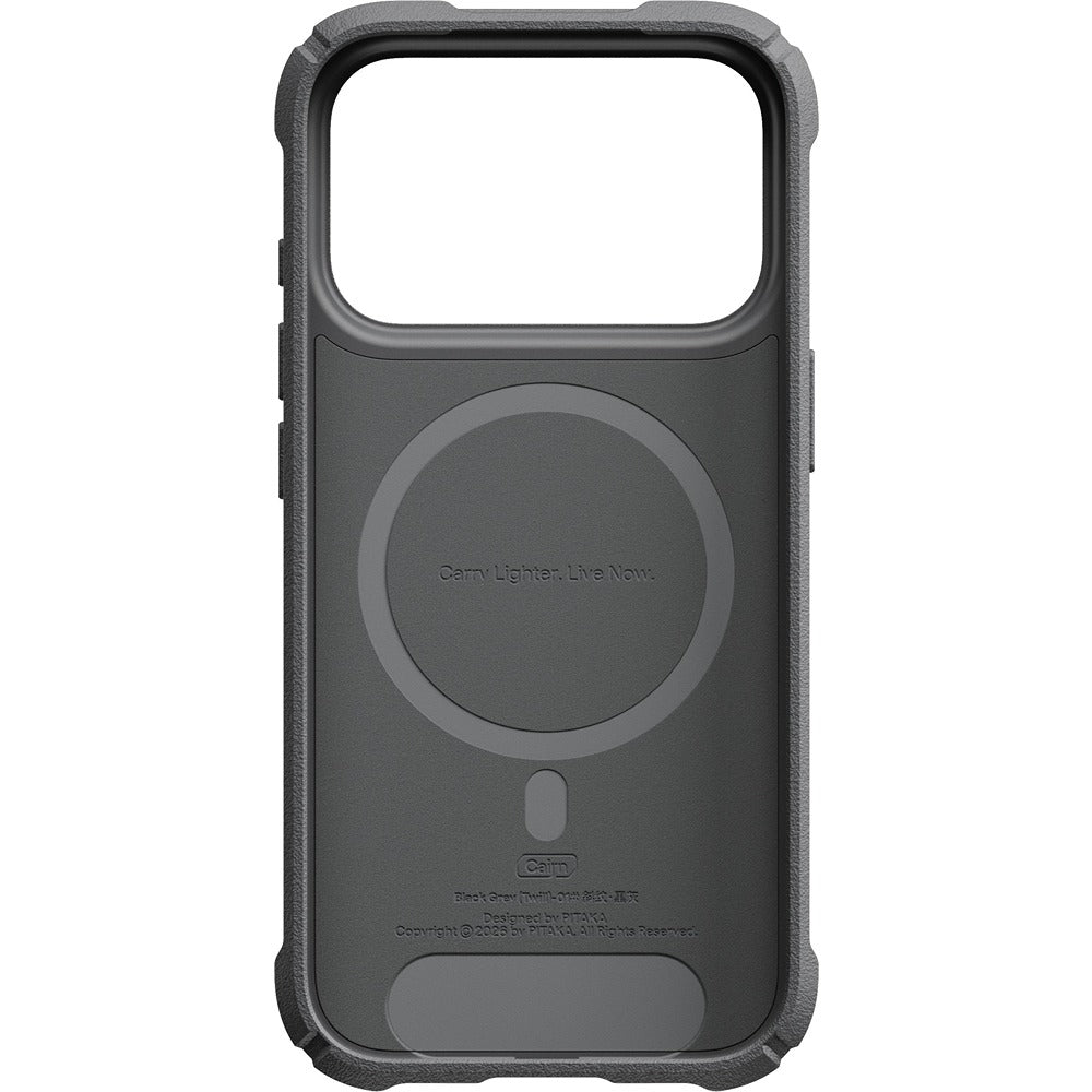 Pitaka iPhone 17 Pro/iPhone 18 Pro Skal Cairn MagSafe Black/Grey Twill