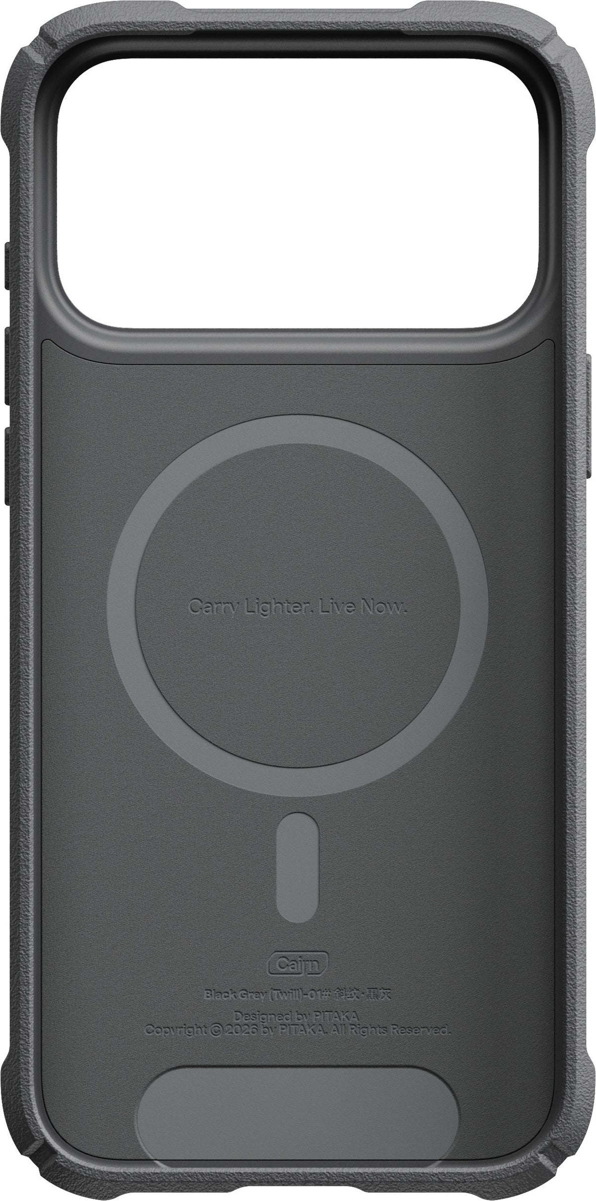 Pitaka iPhone 17 Pro Max/iPhone 18 Pro Max Skal Cairn MagSafe Black/Grey Twill
