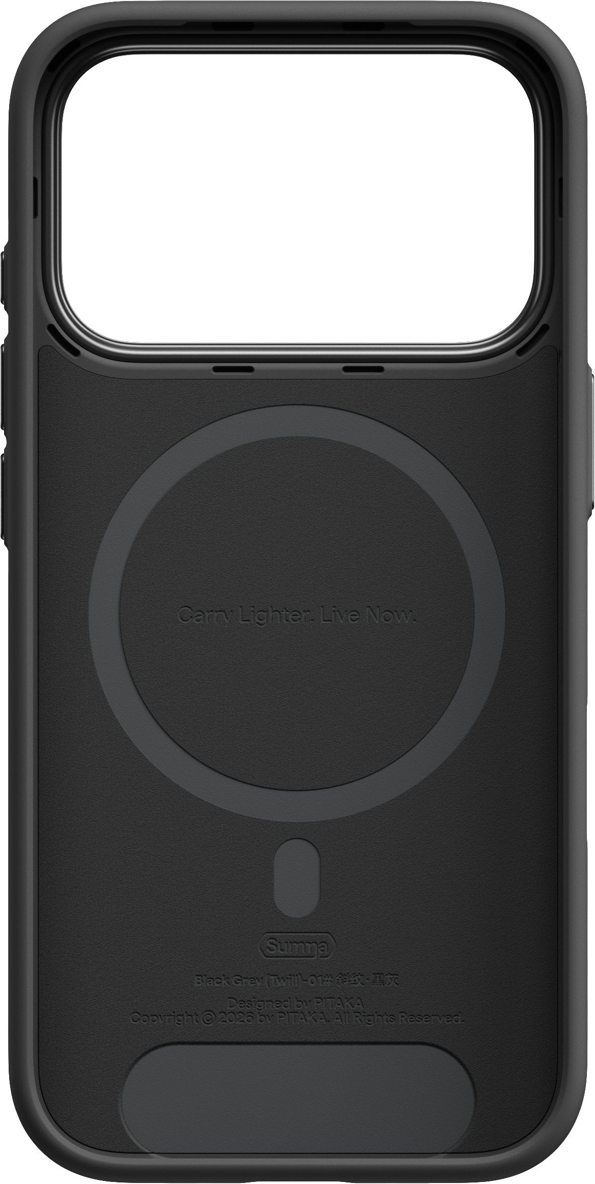 Pitaka iPhone 17 Pro/iPhone 18 Pro Skal Summa MagSafe Black/Grey Twill