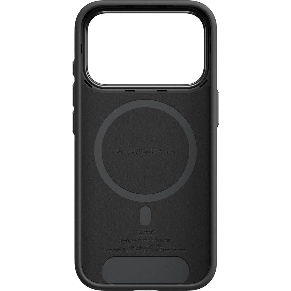 Pitaka iPhone 17 Pro/iPhone 18 Pro Skal Summa MagSafe Black/Grey Twill