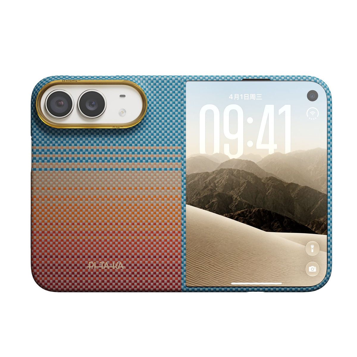 Pitaka iPhone Duo Skal Edge MagSafe Full Set California Dream-01
