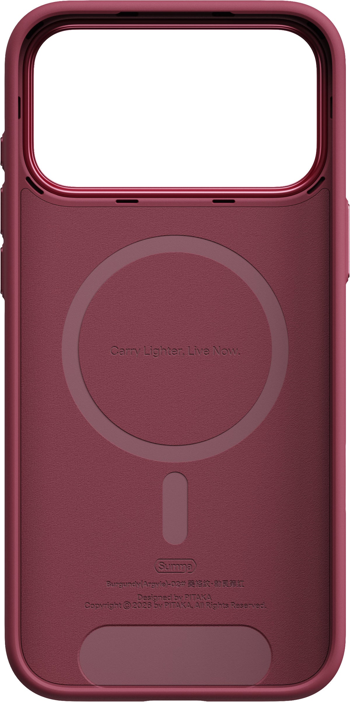 Pitaka iPhone 17 Pro Max/iPhone 18 Pro Max Skal Summa MagSafe Argyle Burgundy