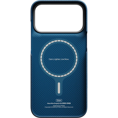 Pitaka iPhone 17 Pro Max/iPhone 18 Pro Max Skal Edge MagSafe Argyle Abyss Blue