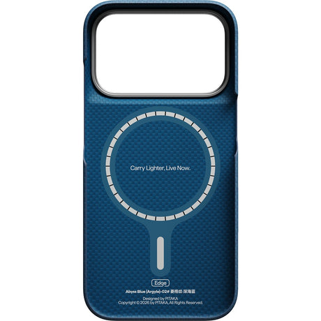 Pitaka iPhone 17 Pro/iPhone 18 Pro Skal Edge MagSafe Argyle Abyss Blue