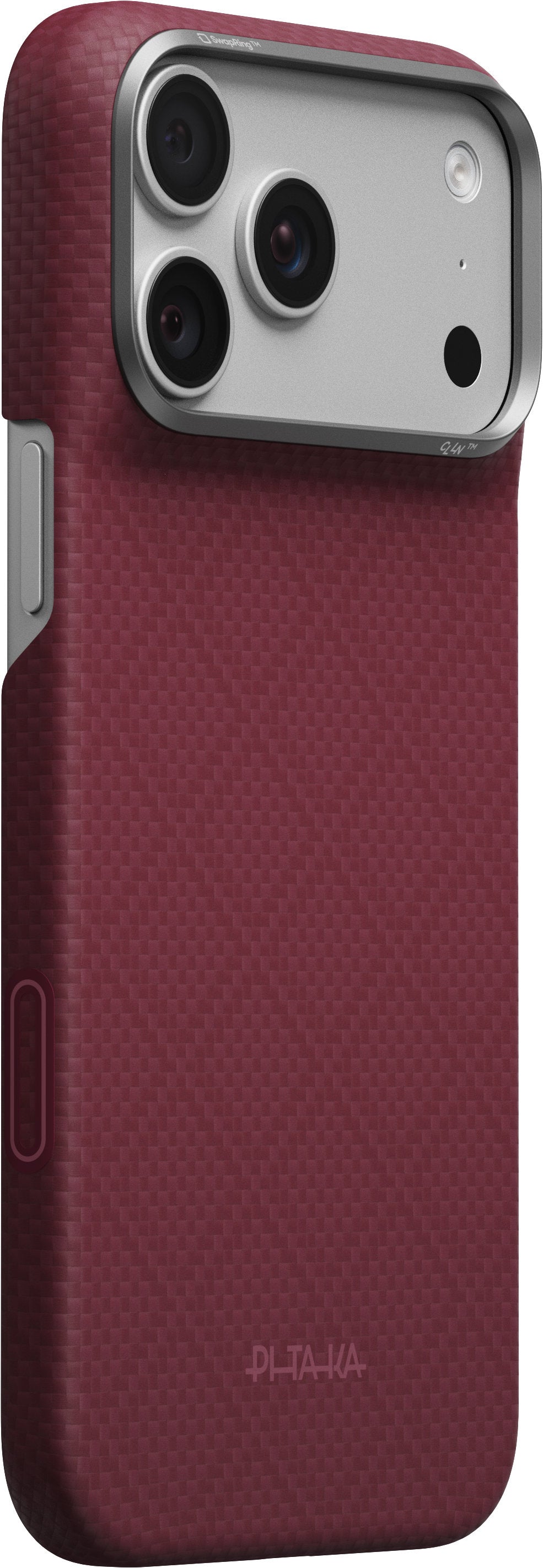 Pitaka iPhone 17 Pro Max/iPhone 18 Pro Max Skal Edge MagSafe Argyle Burgundy