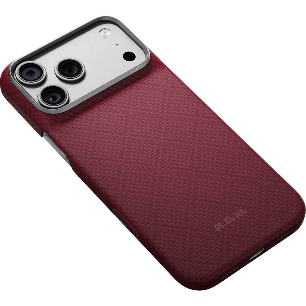 Pitaka iPhone 17 Pro Max/iPhone 18 Pro Max Skal Edge MagSafe Argyle Burgundy