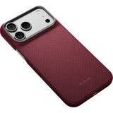 Pitaka iPhone 17 Pro Max/iPhone 18 Pro Max Skal Edge MagSafe Argyle Burgundy