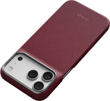 Pitaka iPhone 17 Pro Max/iPhone 18 Pro Max Skal Edge MagSafe Argyle Burgundy