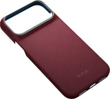 Pitaka iPhone 17 Pro Max/iPhone 18 Pro Max Skal Edge MagSafe Argyle Burgundy