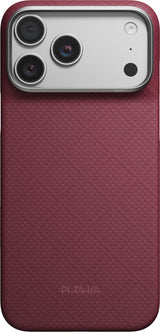 Pitaka iPhone 17 Pro Max/iPhone 18 Pro Max Skal Edge MagSafe Argyle Burgundy