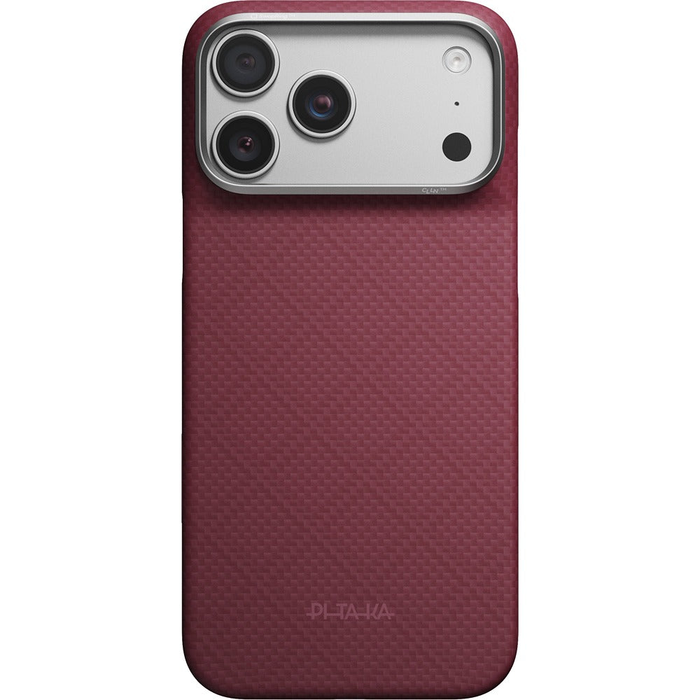Pitaka iPhone 17 Pro Max/iPhone 18 Pro Max Skal Edge MagSafe Argyle Burgundy