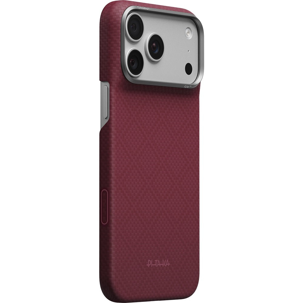 Pitaka iPhone 17 Pro Max/iPhone 18 Pro Max Skal Edge MagSafe Argyle Burgundy