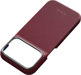 Pitaka iPhone 17 Pro/iPhone 18 Pro Skal Edge MagSafe Argyle Burgundy