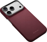 Pitaka iPhone 17 Pro/iPhone 18 Pro Skal Edge MagSafe Argyle Burgundy