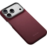 Pitaka iPhone 17 Pro/iPhone 18 Pro Skal Edge MagSafe Argyle Burgundy