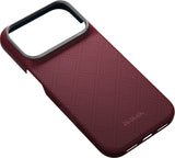 Pitaka iPhone 17 Pro/iPhone 18 Pro Skal Edge MagSafe Argyle Burgundy