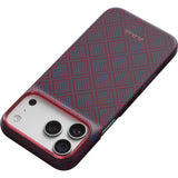 Pitaka iPhone 17 Pro Max/iPhone 18 Pro Max Skal Edge MagSafe Argyle Blue's Red