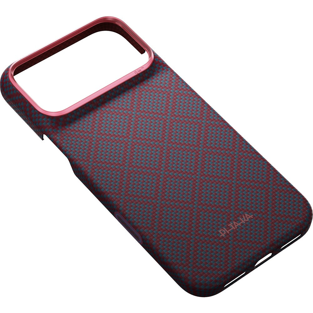 Pitaka iPhone 17 Pro Max/iPhone 18 Pro Max Skal Edge MagSafe Argyle Blue's Red