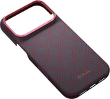 Pitaka iPhone 17 Pro/iPhone 18 Pro Skal Edge MagSafe Argyle Blue's Red