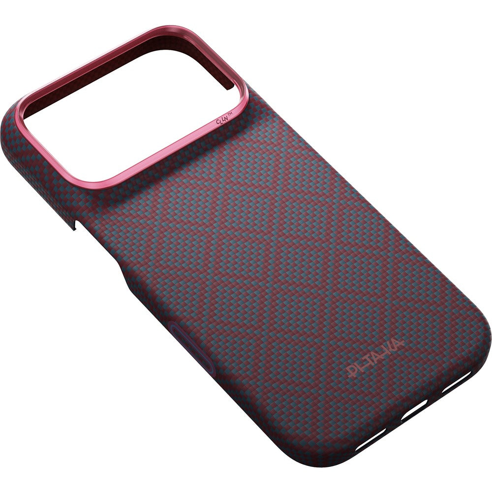 Pitaka iPhone 17 Pro/iPhone 18 Pro Skal Edge MagSafe Argyle Blue's Red