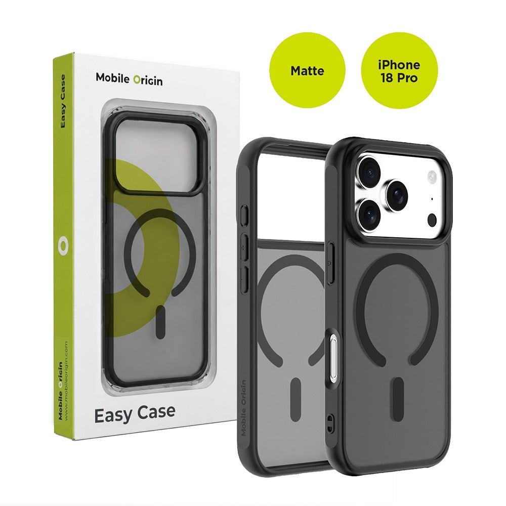 Mobile Origin iPhone 18 Pro Skal Easy Case MagSafe Svart