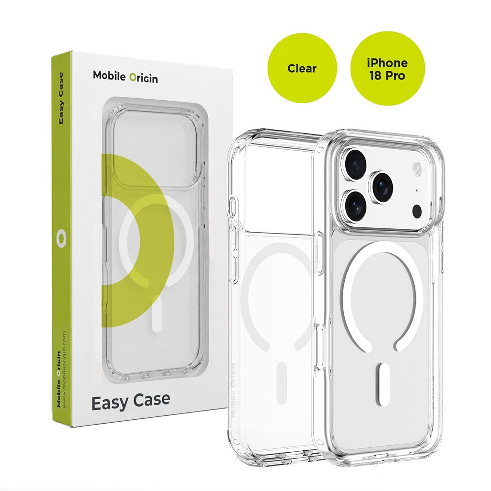 Mobile Origin iPhone 18 Pro Skal Easy Case MagSafe Transparent