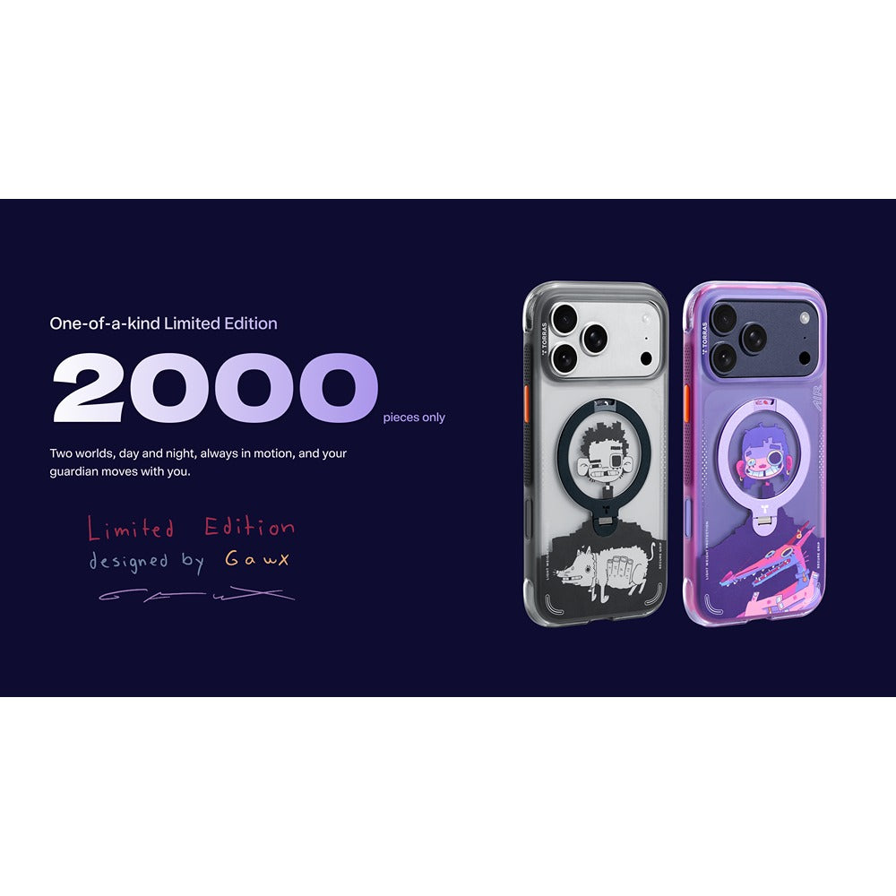 Torras iPhone 17 Pro Skal Ostand Q3 Air Gawx Neon Night Muse