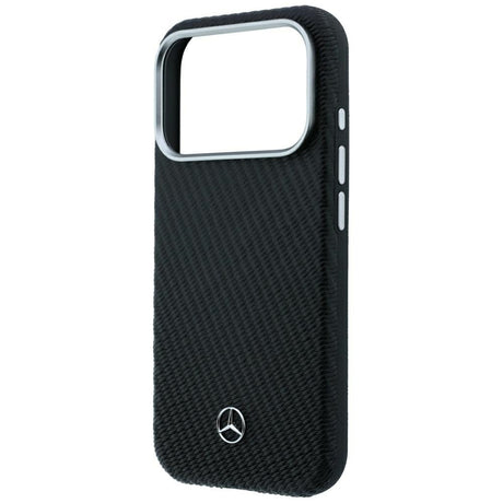 Mercedes Benz iPhone 17 Pro/iPhone 18 Pro Skal Leather Wood Effect Svart